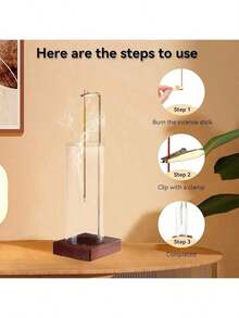 1pc Incense Burner Set, Includes Incense Stick Holder And Detachable Glass Ashtray, Mosquito Repellent Technology, Suitable For Home Decor, Yoga, Spa, Unique Incense Burner, Decor Item, Random Style - Multicolor - View 3