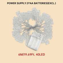 1 PC Lantern String Lights - Battery Operated Mubarak Decor With 10/20/30/40 LED Lights For Home, Garden, Party & Festival Celebration - Kareem Palace Theme Decoration - Warm White - View 9