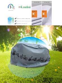 1 Pieza Funda De Bicicleta Impermeable Para Moto Contra Polvo Lluvia Protection Accessrios Ciclismo - Gris Claro - Ver 8