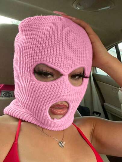 1 件性感可爱的秋冬三角针织帽，有趣的设计，适合户外骑行，防风，有弹性的女士针织帽，可爱的配饰