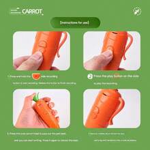 Carrot Shaped Voice Recorder Pen, Student Exclusive Writing Tool. This Is A Carrot-Shaped Ballpoint Pen That Can Be Used For Writing And Recording, Making It An Educational Item. The Judy Animal Stationery Carrot-Shaped Voice Recorder Pen Is Small And Cute, Press To Write, And Is An Ideal Recording Tool For Students. - Multicolor - View 3