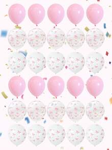10/31 unidades Globos de látex de 12 pulgadas con estampado de lazos, Set de globos de látex rosa de 10 pulgadas adecuados para decoración de bodas, compromisos, aniversarios, fiestas con tema de princesa, decoración de fiestas de cumpleaños - Multicolor - Ver 6