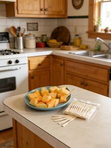 100/200/300pcs Appetizer Bamboo Skewers, Toothpicks, Cocktail Sticks, Snack Skewers, Natural Wooden Sticks, Suitable For Fruit, Cooked Food - Mini Food Skewers, Party Supplies For New Year, Ramadan, Wedding, Birthday - Multicolor - View 3