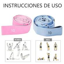 XGWLigas de Reencia para Ejercicio2 PK Bandas de Reencia para Ejercicios Bandas EláSs de Entrenamiento Bandas de Ejercicios Adecuadas para Fisioterapia Moado Corporal Fitness. - Rosa y Azul Claro - Ver 4