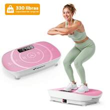 MERACH Máquina de Ejercicio con Plataforma Vibratoria, Plataforma Vibratoria Curvada, Plataforma Vibratoria con Seguimiento de Calorías en Tiempo Real en Pantalla LED, Equipo de Entrenamiento para Mujeres y Hombres en Casa - Tipo de Enchufe A USA (110-127V) - Ver 2