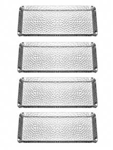 Stainless Steel Kitchen Tray, Gold/Silver Leaf-Shaped Tray, Household Fruit Plate, Dessert Plate, Hotel Tableware Towel Tray - Multicolor - View 8