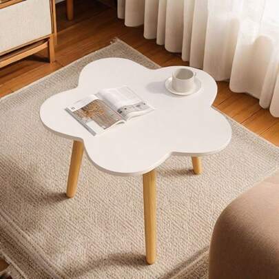 1pc Flower Shaped Small Coffee Table, Minimalist & Cute Living Room Side Table, Bedroom Nightstand