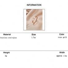 1pc Stainless Steel Rhinestone Embellished Minimalist Design High-End Fashion Ring For Women - Ring - View 22