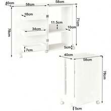 Mesa De Coser Plegable Multiusos Para Artesanías Y Computado - Blanco - Ver 4