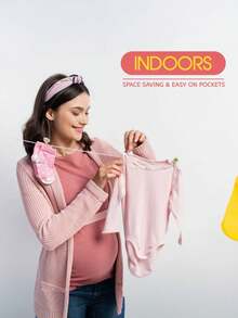 1pc 12M/15M Extendable Plastic PVC Clothesline, Thick Rope, Adjustable Length, 1200cm, 3mm Thickness For Household, Clotheslines - Multicolor - View 6