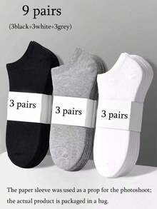 30 paia di calze da donna di colore solido, semplici, confortevoli, casual e versatili, adatte per l'uso quotidiano. Disponibili in opzioni da 3 paia/9 paia/15 paia/30 paia. - Multicolore - Visualizzare 8