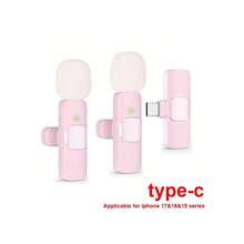 Microphone cài áo không dây mini, tương thích với dòng 17/16/15 và các thiết bị Android USB-C, kèm màng chắn gió, cắm là dùng ngay, lý tưởng cho quay video, phát trực tiếp, phỏng vấn và vlog. - Type C - Xem 11