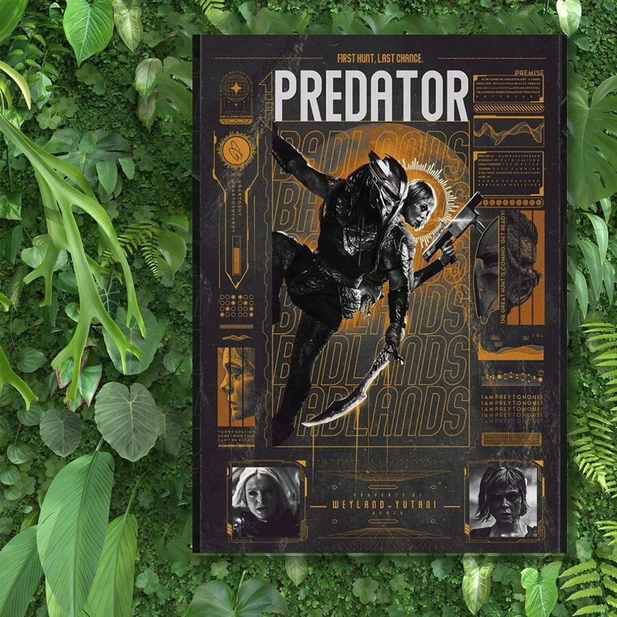 Framed Predator – Badlands Poster – Movie Wall Art Print. Idear Gift For New Year, Thanksgiving And Christmas – Perfect Art For Home Decor, Living Room, Kitchen, Bathroom & Room Decor. - Framed - View 1
