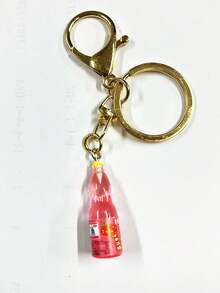Simulation Japanese Marbles Bobble Soda Key Chain Cute Creative Miniature Soda Drink Charm Mini Dollhouse Ornaments Keychain Accessories Gold Keychain Bag Charm Purse Charm Keyring - Multicolor - View 11