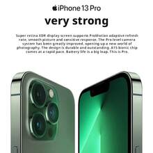 Apple 二手苹果 iPhone 13 Pro,A+ 级,95% 新,6GB 内存,128GB/256GB 存储空间,多种颜色可选,包含:充电线、耳机、手机壳、屏幕保护膜、SIM 卡针 - 銀色 - 查看 6