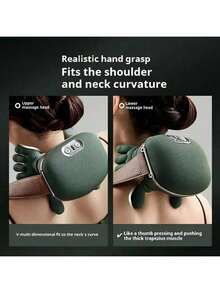 Multifunctional Realistic Hand-Shaped 5-Finger Shoulder And Neck Massager, Electric Massage Function, Wireless Portable USB Charging. Deep Tissue Massage, Suitable For Neck, Shoulders, Back, Arms And Legs. 2000mAh - Multicolor - View 8