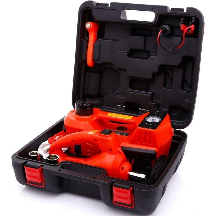 5 Ton Hydraulic Trolley Floor Jack Car Jack Kit 5Ton DC 12V Electric Hydraulic Car Jack Lift - 預設 - 查看 1