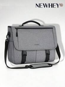 NEWHEY 15.6英寸防水笔记本电脑包，休闲男士斜挎包，大容量大学电脑包，办公公文包，时尚单肩手提包，笔记本电脑包，钱包和收纳包