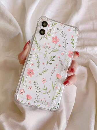 1pc Transparent Bumper Painted Phone Case Compatible With IPhone And Smartphones
