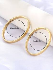 2入組極簡風格手鐲 - 金黃色 - 查看 4