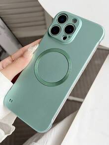 Ultra Thin Metallic Paint Magnetic Case Compatible With IPhone 17 Pro Max 17 Pro 16 15 14 13 12 Pro Max 17 Air 16 Plus 17 Frameless Cooling PC Shockproof Cover - Green - View 5