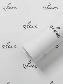 20pcs Heart Shaped Floral Wrapping Paper, Pink & Red Bouquet Pattern, Suitable For Gift Wrapping, Scrapbooking, Wedding & Party Decoration