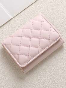 1个Linge三折钱包，可爱女士卡包，时尚刺绣线条，短款多卡零钱包，大容量多卡证件夹，学生多功能折叠钱包，拉链钱包，便携式卡包，一体式卡包，防水零钱包，适合作为节日/情人节礼物 - 彩色 - 查看 6