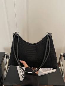 Nouveau sac à bandoulière minimaliste de grande capacité personnalisé - Noir - Voir 6