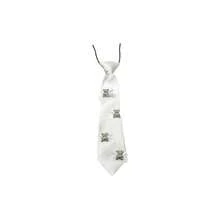 Corbata de tela suave ajustable para hombres y mujeres, uso rpido, oficina, uso diario, elegante, para reuniones de negocios - blanco - Ver 3