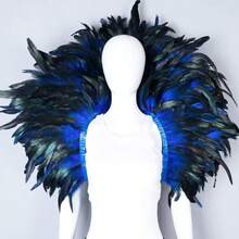 1 chiếc khăn choàng lông vũ, thích hợp cho cosplay, dạ hội hóa trang phong cách punk, lễ hội Carnival và các dịp khác, khăn choàng vai lông vũ, phụ kiện trang phục biểu diễn phong cách punk, lễ hội Carnival. - Loại M - Xem 22