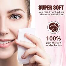 Toallitas Faciales Desechables Comprimidas Ultra Suaves,Compressed Towel Guantes de Tocador Gruesos, Toallitas de Algodón para Desmaquillaje de Viaje, Piel Sensible, Cuidado(100 Unidad Azul) - Rosado - Ver 6