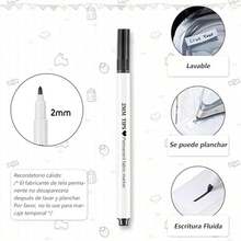 18PCS Etiquetas para Ropa sin Planchar, Impermeable Etiquetas Adhesivas 108 Etiquetas Blancas Sello para Ropa, Etiquetas Personalizadas Adhesivo Fuerte, Grabable, lavable, lavable a Máquina. - / - Ver 3