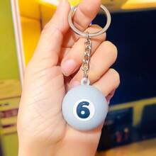 1 Set Llavero de bola 8 y pulsera de pareja, bola de taco de acrílico creativa DIY, adecuado para salón de billar, fiesta de Navidad y Año Nuevo - Unitalla - Ver 26