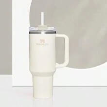 Stanley H2.0 Tumbler With Handle And Straw 40 Oz | Flowstate 3-Position Lid | Cup Holder Compatible For Travel | Insulated Stainless Steel Cup - Màu be - Xem 3