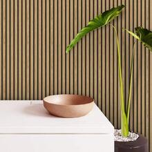 Adhesive Wallpaper With Light Oak Wood Ribbed Pattern, Thin Strips - Multicolored 21 - View 20