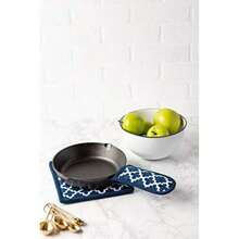 DII Cotton Lattice Dish Towels with Loop, 18 X 28" Set of 2, Fast Dry Kitchen Tea Towels for Everyday Cooking and Baking-(Nautical Blue Mango de cacerola) - Multicolor - Ver 6