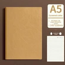 1本复古商务笔记本，360°平摊设计，加厚A5复古商务会议日志 - 适合大学生和专业人士，商务会议笔记本 | 复古风格笔记本 | 仿皮封面专业日记本，办公用品 - 彩色 - 查看 7