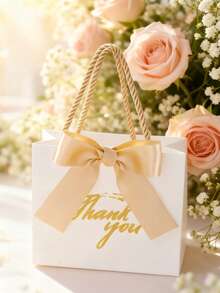 10 Túi Quà Tặng Giấy Kraft Trắng Hình Nga có Tay Cầm, Trang Trí Cảm Ơn & Nơ, Túi Gói Quà Tặng Mua Sắm cho Đám Cưới, Sinh Nhật, Tiệc Tết, Ngày Lễ, Hoạt Động Ngoài Trời, Bãi Biển, Cắm Trại, Lễ Tốt Nghiệp, Ngày của Mẹ, Trở Lại Trường Học, Quà Tặng Hàng Ngày, Quà Tặng Trang Sức, Quà Lưu Niệm. - trắng - Xem 2