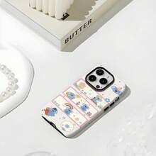 Funda de teléfono  The Rainbow Flower Bear Film dos en uno es adecuada para las series  11, 12, 13, 14, 15 y 16. Tiene un acabado esmerilado con grandes agujeros para protección contra caídas, lo que lo convierte en un regalo perfecto para Navidad, Año Nuevo o Pascua. - Blanco - Ver 6