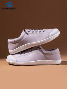 HOBIBEAR 宽鞋头极简赤足鞋，单绑带设计，男女通用，简约透气，舒适越野跑鞋，PU皮革鞋面 - 淺紫 - 查看 6