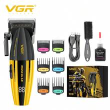 VGR Professional Hair Clipper, High Power Cordless Hair Trimmer, Digital Display, Barber Hair Clipper, Metal Hair Clipper, For Men V-285 - Yellow - View 6