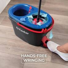RinseClean Spin Mop Bucket System Clean With Clean Removes 99 Of Bacteria - Bộ lau nhà xoay Rinseclean kèm xô + 3 miếng lau thay thế + Hệ thống vệ sinh - Xem 4