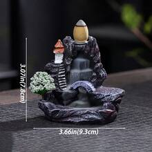 1 pieza Quemador de incienso de resina alpina, un quemador de incienso creativo y elegante con un efecto hipnotizante de flujo de humo, perfecto para la decoración del hogar y los acentos de aromaterapia - Multicolor - Ver 11