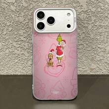 Funda para teléfono con espejo "El  y sus amigos", con temática navideña. También funciona como espejo y es compatible con  17,  16 Pro Max,  15 Pro Max,  13 y  12. Fabricada en TPU, ofrece protección contra golpes y caídas. Un regalo perfecto para familiares, amigos, reuniones navideñas y celebraciones como Navidad, cumpleaños y ocasiones especiales. - Plateado - Ver 4