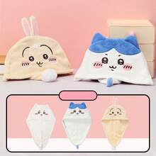 Miniso CHIIKAWA系列加厚抗菌卡通3D立体吹风帽（兔兔） - 毛绒加厚材质兔耳3D造型速干吸水洗发吹风帽（1个） - 黃色 - 查看 5