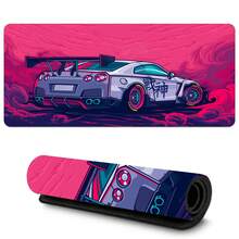 超大游戏鼠标垫，炫酷汽车图案，防滑橡胶底座，高灵敏度 - 游戏玩家、上班族和家庭用户的理想之选 - 送给男友的完美节日礼物