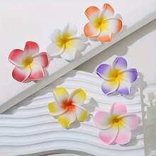 Women's Six Banana Flower Hair Clip Set (6 Pieces/4 Pieces) Cute Beach Vacation Floral Accessories - 豐富多彩的 - 查看 3