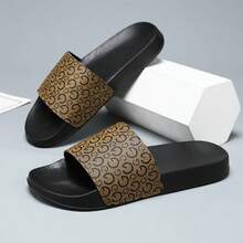 زوج من الشبشب الرجالي، تصميم مطبوع خاص، من الإيفا الناعمة مسطحة مانعة للانزلاق للاستخدام الداخلي/الشاطئ، شبشب رجالي مريح مقاوم للانزلاق وقوي، مناسب للاستخدام اليومي والترفيه والعطلات الصيفية