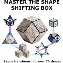 Shape Shifting Box - Award-Winning STEM Fidget Toy With Strong Magnets - Fidget Cube Transforms Into 100+ Shapes Christmas Stocking Stuffers Gift For Teens And Adults MoonUnlock Diverse Gameplay Options And Unleash Your Creativity Without Any Limits. - Nhiều màu - Xem 6