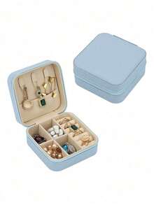 Personalized Jewelry Box, Travel Jewelry Storage Case, Customized Gift For Birthday, Valentine's Day, Wedding, Multi-Functional Durable Decorative Reusable High-Quality Colorful Suitable For Valentine's Day, Mother's Day, Birthday, Father's Day, Housewarming, Christmas, Autumn Home Decor - Multicolor - View 9